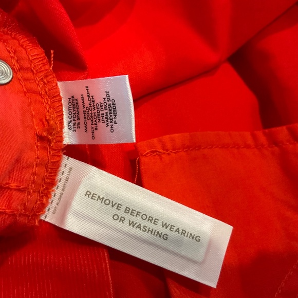 NWT Ann Taylor Loft Reddish Orange Corduroy Curvy Bootcut Jeans Size 29/8 - Picture 7 of 10